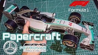 Papercraft F1  Mercedes AMG Petronas F1 Team [upl. by Nauqahs]