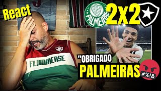 React Palmeiras 2x2 Botafogo  Jogaço de bola pela libertadores e merecida a vaga do Glorioso [upl. by Eiwoh674]