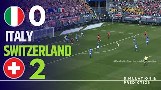 ⚽ Switzerland 20 Italy 🏆EURO 2024 Match Highligths Videogame Simulation amp Recreation [upl. by Elrahc611]