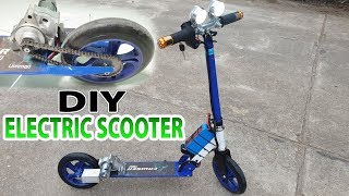 Build A Electric Scooter With Starter Motor Motorcycle and 775 Motor [upl. by Anirb]