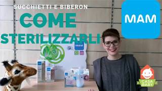 Come sterilizzare ciucci e biberon Mam [upl. by Arraic212]