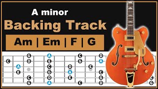 Backing Track In A minor  Pentatonic  Easy Lesson [upl. by Pelletier]