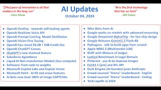 Have you heard these exciting AI news  October 04 2024 AI Updates Weekly [upl. by Eenat]