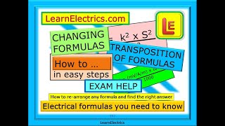 ELECTRICAL FORMULAS YOU NEED TO KNOW – HOW TO REARRANGE AND TRANSPOSE A FORMULA – KEY EXAM HELP [upl. by Ayr]