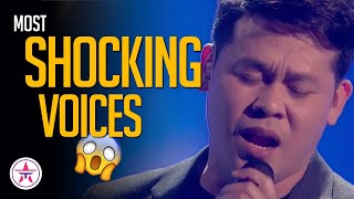 Top 10 Most SHOCKING Voices On Talent Shows Worldwide [upl. by Jaban]