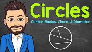 Parts of a Circle  Center Radius Chord and Diameter  Math with Mr J [upl. by Annet]