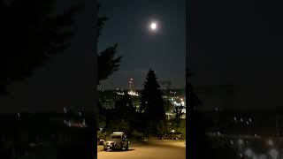 Port Mann Bridge view under full moon night Vancouver moonvanlife shortsbridge vancouvertravels [upl. by Haleigh]