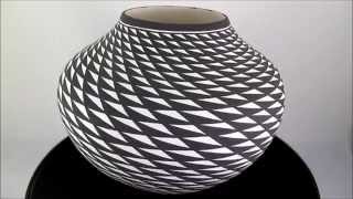 Paula Estevan Acoma Pottery  Lightning Design [upl. by Okemak]