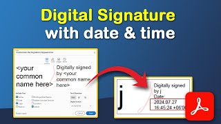 How to add digital signature to PDF with date and time using Adobe Acrobat Pro DC [upl. by Christina]