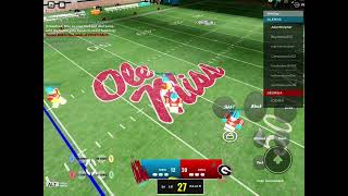 Roblox College Football Georgia Bulldogs Vs Ole Miss Rebels Part 1 Of 2 SEC Home Game 2 [upl. by Suiradal168]