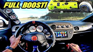 INSANE 800HP AWD Acura RSX TypeS Turbo POV Drive  FULL Boost Pulls  3D Audio [upl. by Areid152]