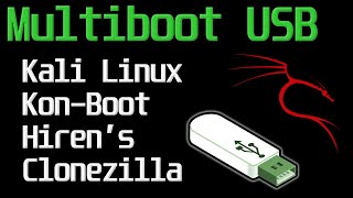 Multiboot USB  Kali Linux Kon Boot Hirens Boot CD [upl. by Erehpotsirhc243]