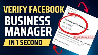 Verify Facebook Business Manager in 1 Second  Instant Verified New Method [upl. by Walke]