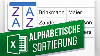 ExcelTabelle alphabetisch sortieren  Daten in Excel alphabetisch ordnen [upl. by Earahc]