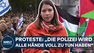 PROPALÄSTINADEMOS IN DEUTSCHLAND AntiIsraelische Propaganda in mehreren Städten befürchtet [upl. by Orva]