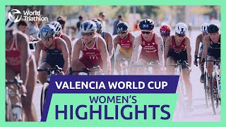 Race Highlights  2024 VALENCIA WORLD TRIATHLON CUP  Women [upl. by Yziar]