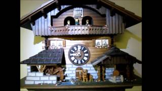 Cuckoo Clock Black Forest Chalet With Dancers [upl. by Yvehc]