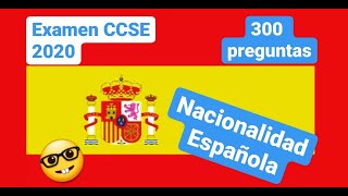 Examen de Nacionalidad Española CCSE 2020 300 preguntas [upl. by Aicnelev93]