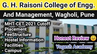 G H Raisoni college of engineering and management wagholi review Placement Cutoff Fees hostel campus [upl. by Arevle]