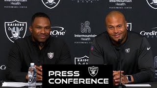 Antonio Pierce and Champ Kelly Presser  11123  Raiders  NFL [upl. by Amesari962]