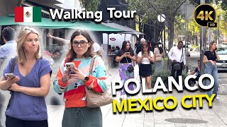 Unveiling POLANCOS Hidden GEMS 🇲🇽  WALKING TOUR 4K Mexico City LUXURY Neighbourhood 💎 [upl. by Ellennej]