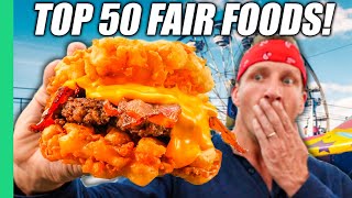 Must Try Before You Die USAs TOP 50 INSANE Fair Foods [upl. by Arbe]