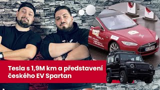 Tesla s 19 milionu kilometrů a představení českého elektromobilu Spartan  EV Talk 5 12 [upl. by Tehcac5]