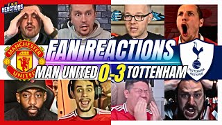 MAN UNITED FANS DEJECTED😔REACTION TO MAN UNITED 03 TOTTENHAM  2425 PREMIER LEAGUE [upl. by Lovel]