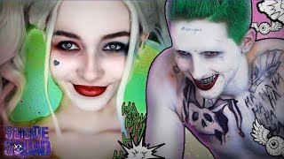 Joker and Harley Quinn Transformation Makeup Tutorial [upl. by Lynnworth]