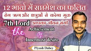 7th Lord in All houses Your Relationship amp Inner Most Desire by Dr Piyush Dubey Sir [upl. by Goulette]