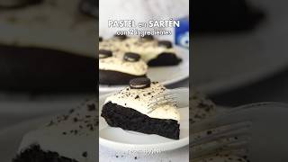 PASTEL de OREO en Sartén con 2 Ingredientes 💙 postresfaciles recetas postressinhorno [upl. by Alyakcm]