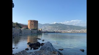 Det røde tårnet og skipsmuseet i Alanya [upl. by Yrrol581]