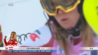 Katharina Liensberger CRASH Slalom Killington🇺🇸 [upl. by Oelak881]