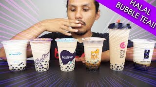 aku cuba semua jenis HALAL bubble tea mukbang malaysia TEALIVE CHATIME COOL BLOG FAMILY MART [upl. by Tersina]