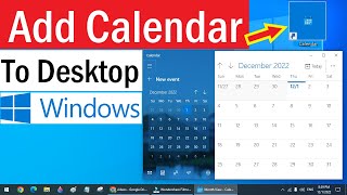 Calendar Shortcut  How To Put Calendar on Desktop Windows 10  How to Add Calendar To Desktop [upl. by Enirual]