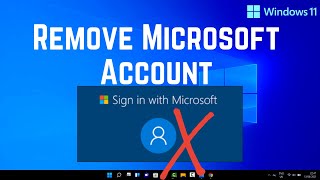 How to Delete Your Microsoft Account on Windows 11  How to Remove Microsoft Account [upl. by Oterol]