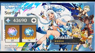 345 pulls on Mualani what can I get  Genshin Impact Wish Banner Test [upl. by Ssor]