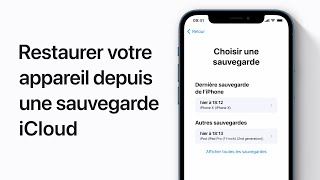 Restaurer un iPhone un iPad ou un iPod touch depuis une sauvegarde iCloud  Assistance Apple [upl. by Maia629]