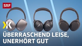 NoiseCancellingKopfhörer im Test Musikgenuss ohne Lärm  2023  Kassensturz  SRF [upl. by Jilli]