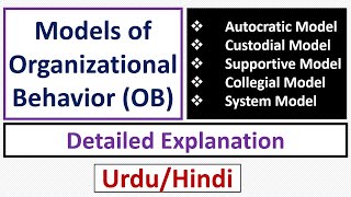 Models of Organizational BehaviorModels of OBUrduHindi [upl. by Idnib]