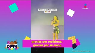 Danna Paola se RASPA la rodilla en concierto y CONTINÚA con el show  De Primera Mano [upl. by Stewardson]