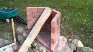 DIY  Outdoor Rumford Fireplace Fieldstone Part 8 [upl. by Rauch]