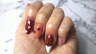 Nail Art St Valentin 3 idées simples [upl. by Yttel]