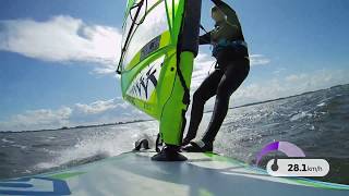 52km Windsurfen Vmax 40 kmh [upl. by Anerat]