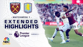 Aston Villa v West Ham United  PREMIER LEAGUE HIGHLIGHTS  8172024  NBC Sports [upl. by Alegre608]