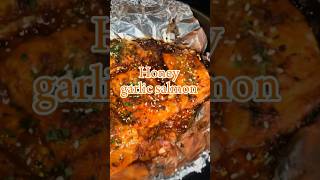 Honey Garlic Salmon 🍯🧄🍣cooking honey garlic salmon nycfood [upl. by Asia]