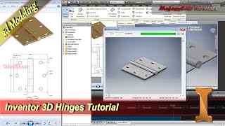 Inventor 3D Hinges Tutorial Practice 5 [upl. by Consolata]