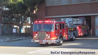 LACoFD Quint 158 Responding with Airhorn [upl. by Alehcim]