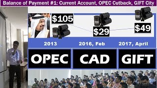 BoP1 Current Account OPEC Cutback Strategic Oil Reserve GIFT City [upl. by Acimak]