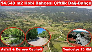 14549 m2 Hobi Bahçesi Çiftlik BağBahçe Asfalt amp Dereye Cepheli [upl. by Hike]